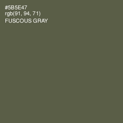 #5B5E47 - Fuscous Gray Color Image